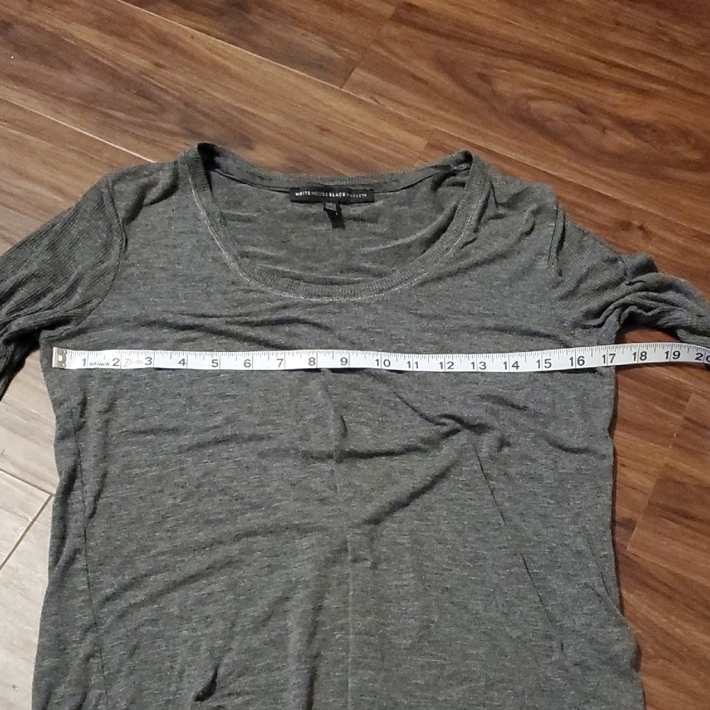 White House Black Market Long Sleeve Crewneck Top - Picture 4 of 7